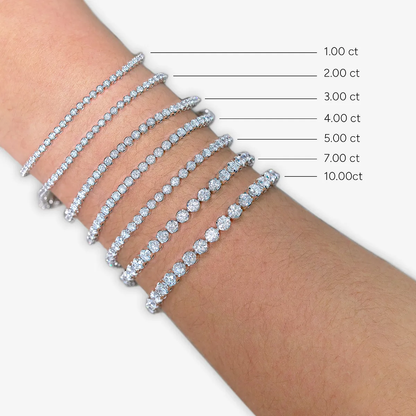 Classic Radiance – 7.50 CTW Round Lab Diamond Tennis Bracelet in 14K Gold