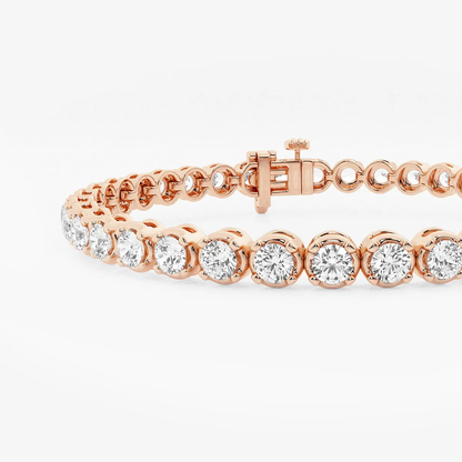 Classic Radiance – 7.50 CTW Round Lab Diamond Tennis Bracelet in 14K Gold