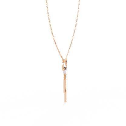 Orbit Tassel – Geometric Circle Drop Pendant in 14K Gold
