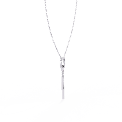 Orbit Tassel – Geometric Circle Drop Pendant in 14K Gold