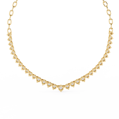 Eclat V-Shape – Graduated Diamond Necklace in 14K Gold