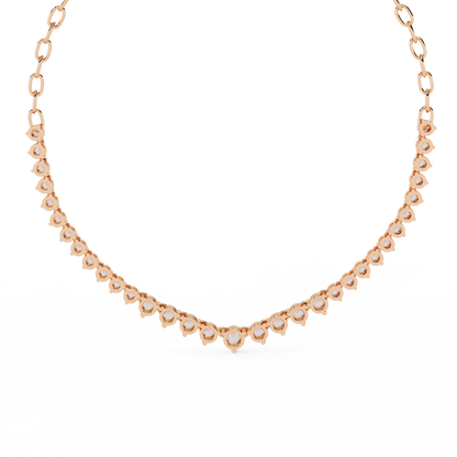 Eclat V-Shape – Graduated Diamond Necklace in 14K Gold