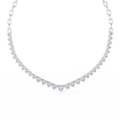 Eclat V-Shape – Graduated Diamond Necklace in 14K Gold