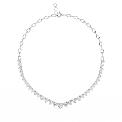 Eclat V-Shape – Graduated Diamond Necklace in 14K Gold