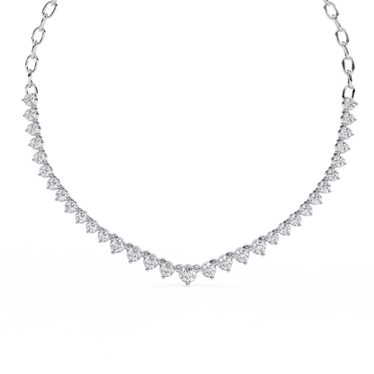 Eclat V-Shape – Graduated Diamond Necklace in 14K Gold