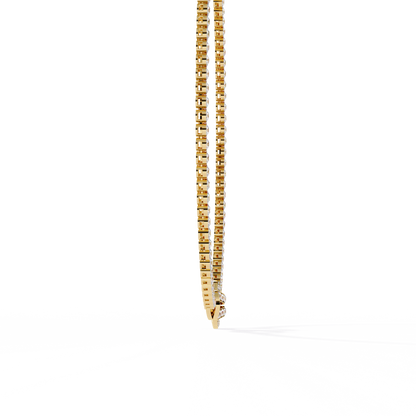 Unity Lock – Diamond Bezel Tennis Necklace in 14K Gold