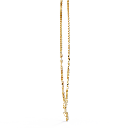 Infinity Knot – Diamond Link Necklace in 14K Gold