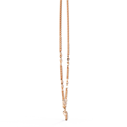 Infinity Knot – Diamond Link Necklace in 14K Gold