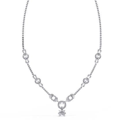 Infinity Knot – Diamond Link Necklace in 14K Gold