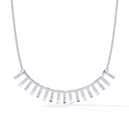 Art Deco Ray – Vertical Bar Lab Diamond Necklace in 14K Gold