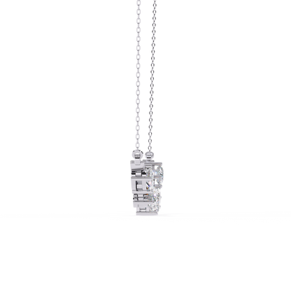 Radiant Mélange – Mixed Shape Lab Diamond Bar Necklace in 14K Gold