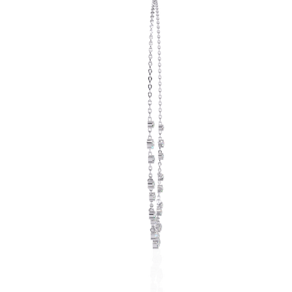 Radiant Fringe – Lab Diamond Cascade Necklace in 14K Gold
