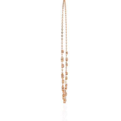 Radiant Fringe – Lab Diamond Cascade Necklace in 14K Gold