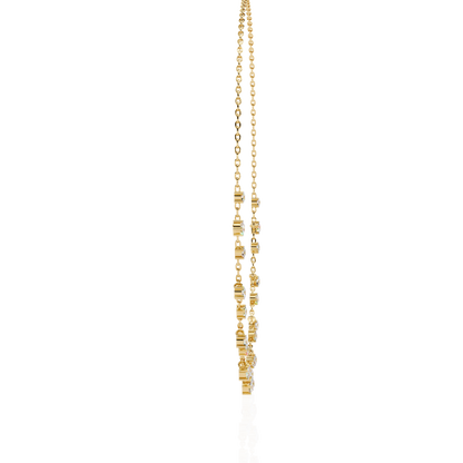 Radiant Fringe – Lab Diamond Cascade Necklace in 14K Gold