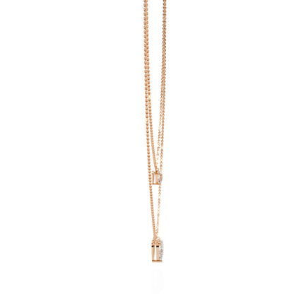 Duo Dewdrop – Double Pear Lab Diamond Necklace in 14K Gold