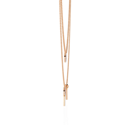 Orbée Lariat – Pavé Circle & Bar Lab Diamond Necklace in 14K Gold