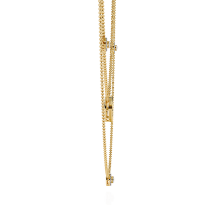Eclipse Drop – Lab Diamond Circle Pendant Necklace in 14K Gold