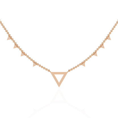 Véline V-Drop – Triangle Accent Diamond Necklace in 14K Gold