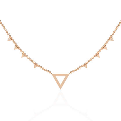 Véline V-Drop – Triangle Accent Lab Diamond Necklace in 14K Gold