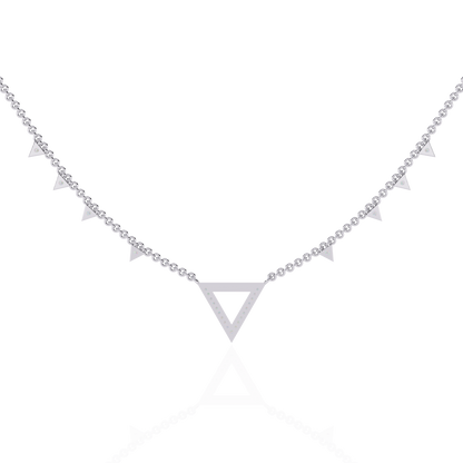 Véline V-Drop – Triangle Accent Lab Diamond Necklace in 14K Gold