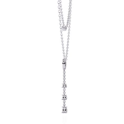 Celestial Dewdrop – Dual Row Pear Diamond Y-Necklace in 14K Gold