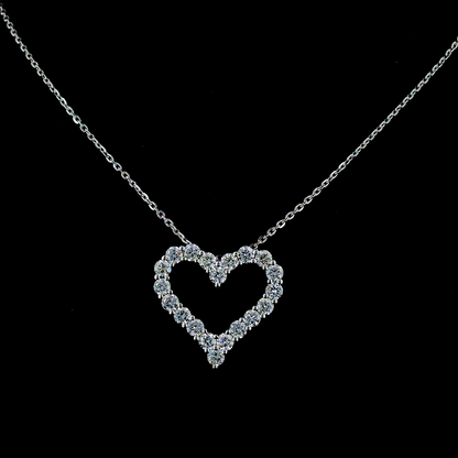 Amour Curve – Heart Lab Diamond Pendant in 14K White Gold