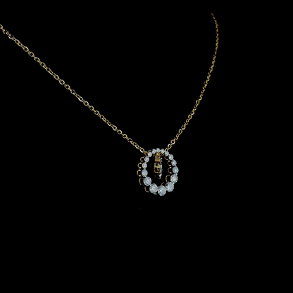 Mixed Round Lab Diamond Pendant in 14K Yellow Gold