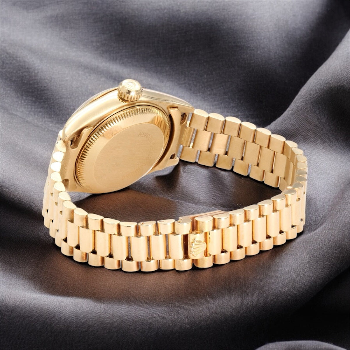 Women's 18K Gold Watch | Rolex Datejust | 26mm | Diamond Bezel | Iced Out Dial With Rubies