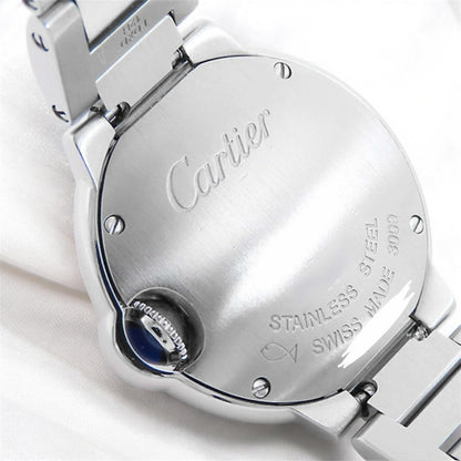 Cartier Ballon Bleu Stainless Steel Women's Diamond Watch 28mm