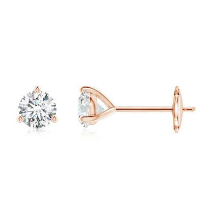 0.75CTS 14K Lab-Grown Prong-Set Round Diamond Martini Stud Earrings