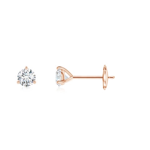 0.25CTS 14K Lab-Grown Prong-Set Round Diamond Martini Stud Earrings