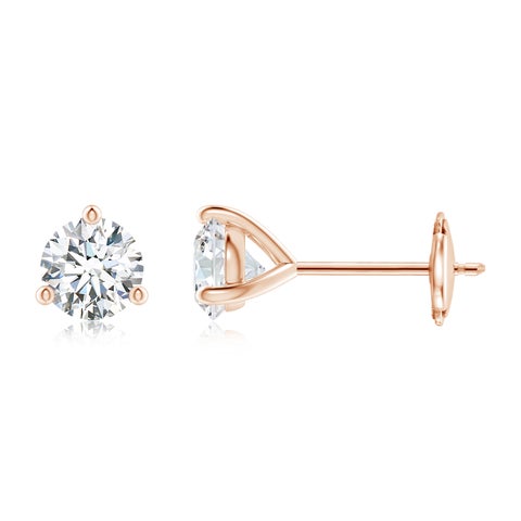 1.00CTS 14K Lab-Grown Prong-Set Round Diamond Martini Stud Earrings