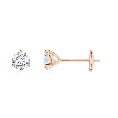 0.50CTS 14K Lab-Grown Prong-Set Round Diamond Martini Stud Earrings