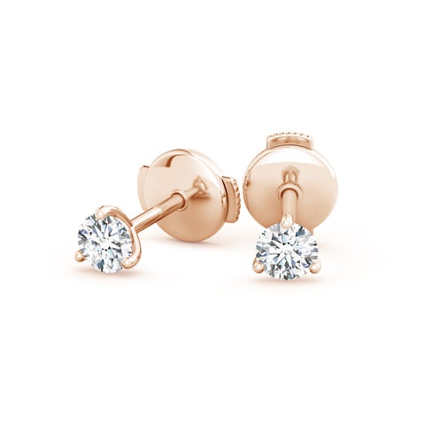 0.50CTS 14K Lab-Grown Prong-Set Round Diamond Martini Stud Earrings