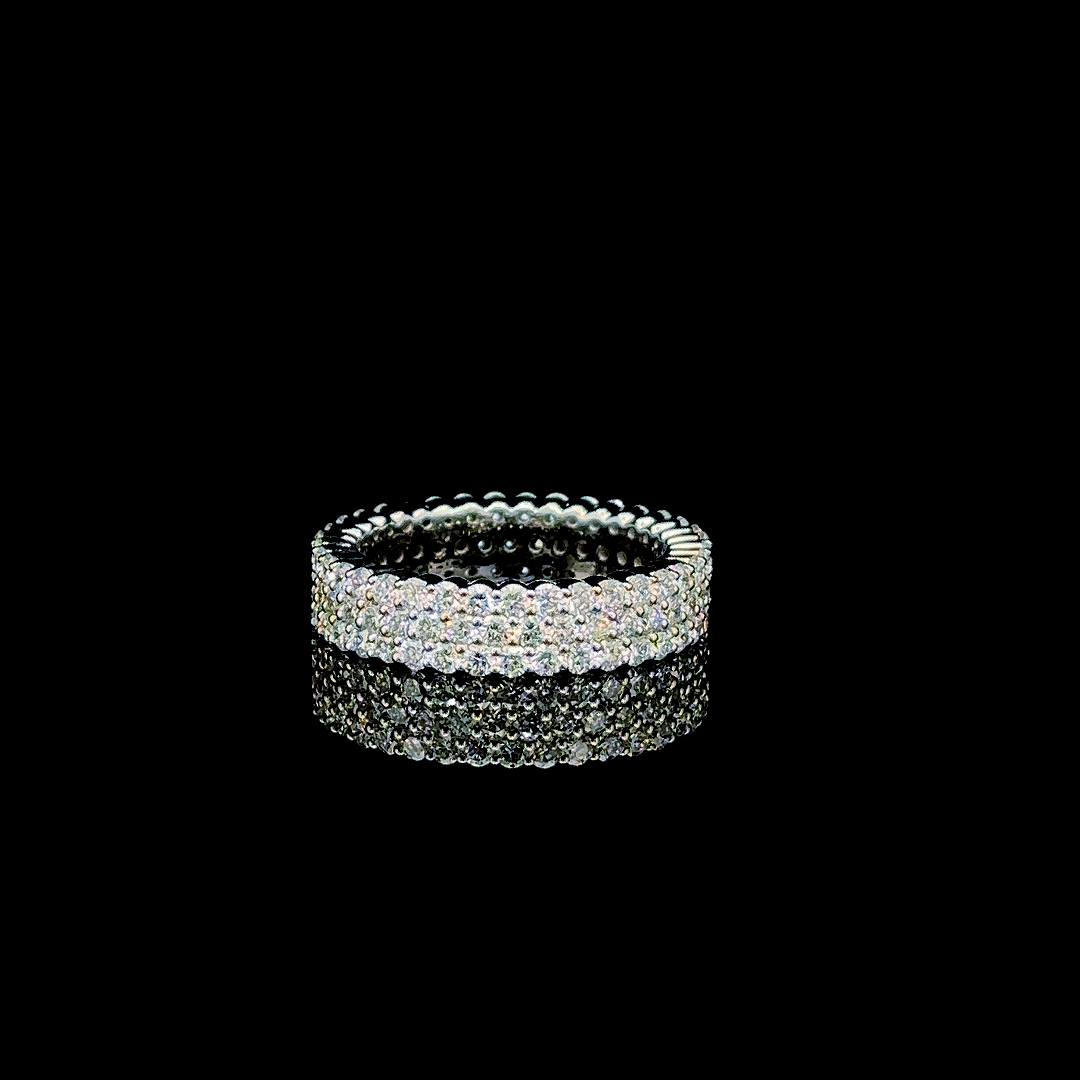 Grand Pavé Lab Diamond Band in 14K White Gold