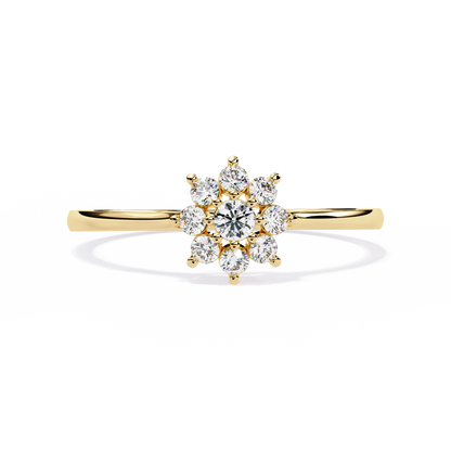 Celeste Bloom – Lab Diamond Floral Cluster Ring in 14K Gold