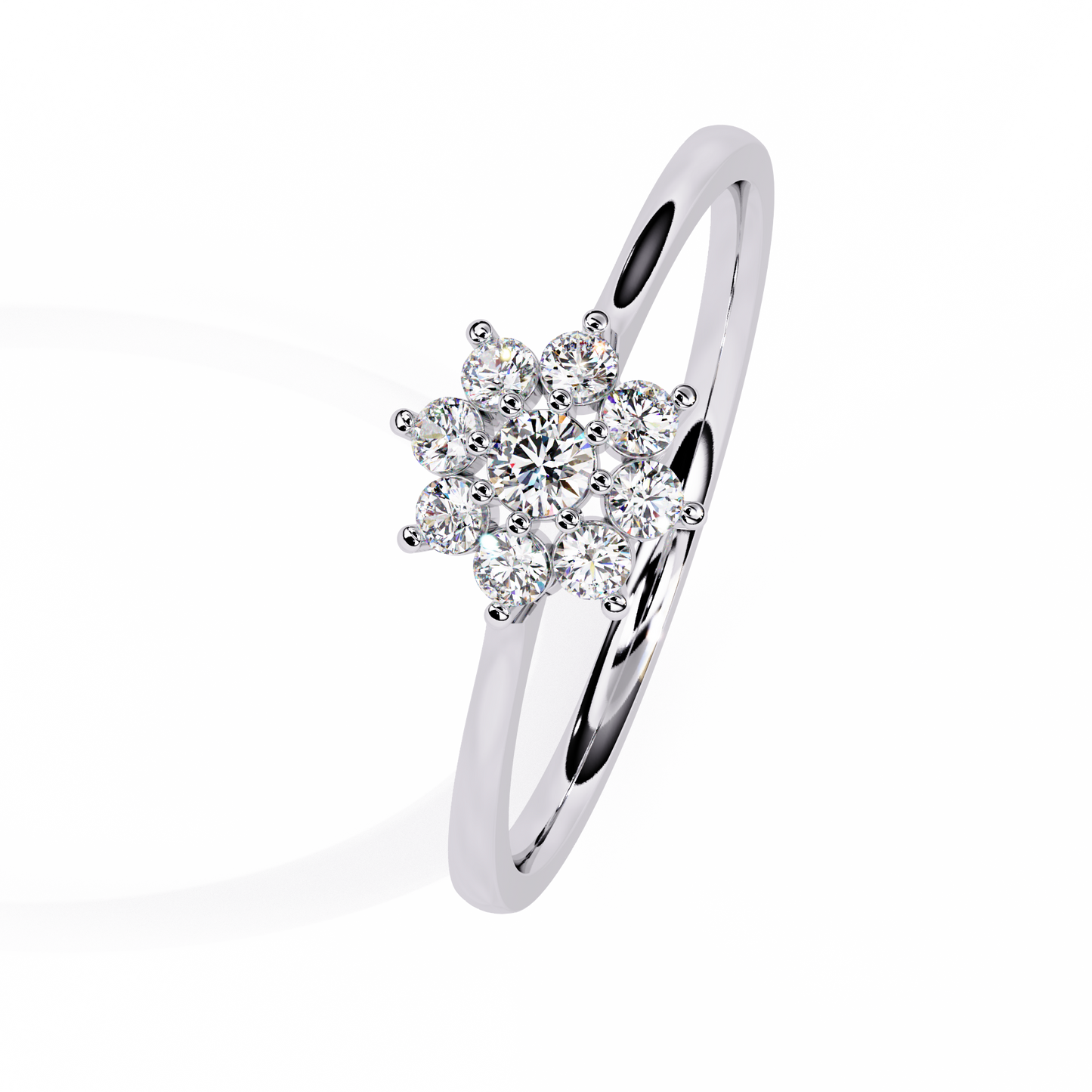 Celeste Bloom – Lab Diamond Floral Cluster Ring in 14K Gold