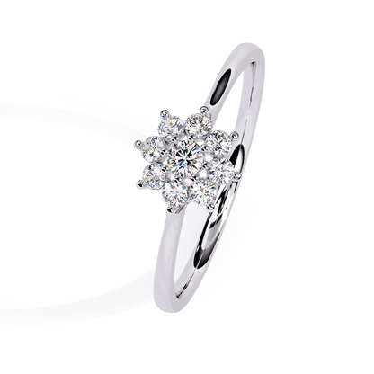 Celeste Bloom – Lab Diamond Floral Cluster Ring in 14K Gold