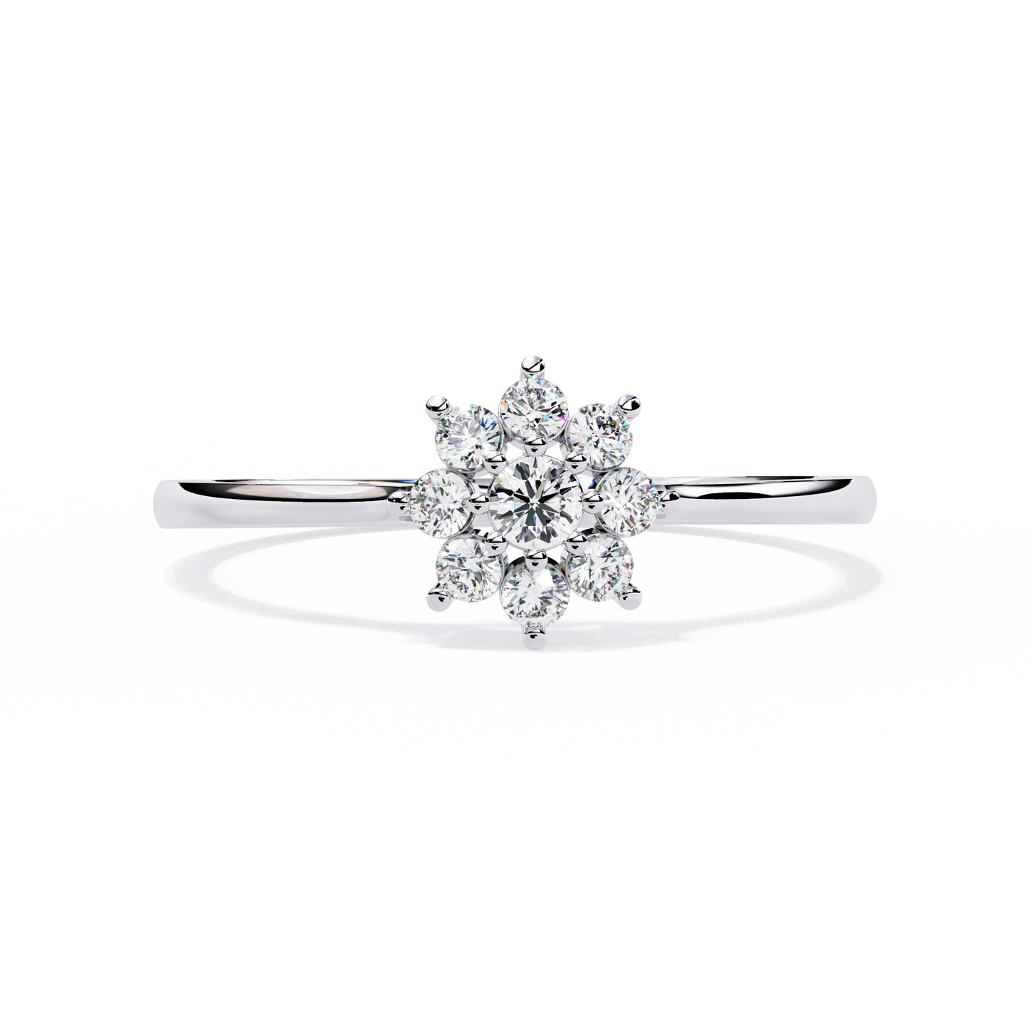 Celeste Bloom – Lab Diamond Floral Cluster Ring in 14K Gold