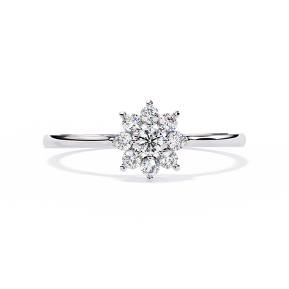 Celeste Bloom – Lab Diamond Floral Cluster Ring in 14K Gold