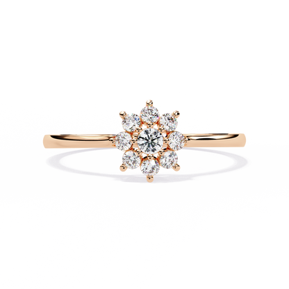 Celeste Bloom – Lab Diamond Floral Cluster Ring in 14K Gold