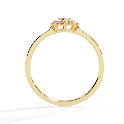 Celeste Bloom – Lab Diamond Floral Cluster Ring in 14K Gold