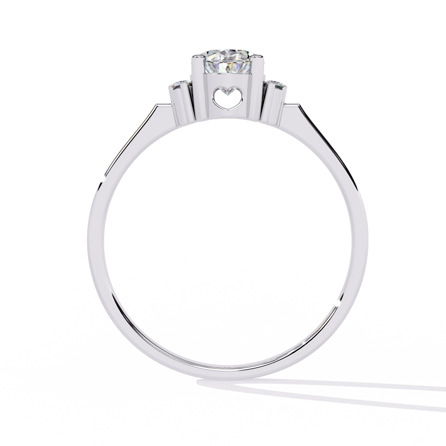 Halo Bloom – Petite Oval Lab Diamond Ring in 14K Gold