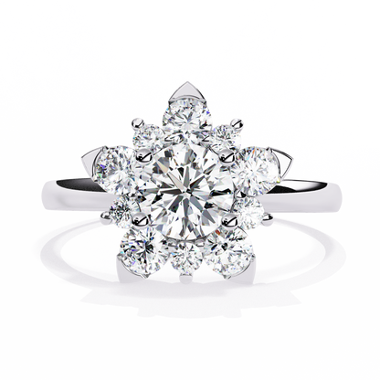 Etoile Bloom – Lab Diamond Cluster Flower Ring in 14K Gold
