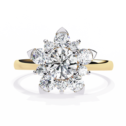 Etoile Bloom – Lab Diamond Cluster Flower Ring in 14K Gold