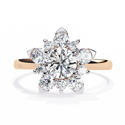 Etoile Bloom – Lab Diamond Cluster Flower Ring in 14K Gold