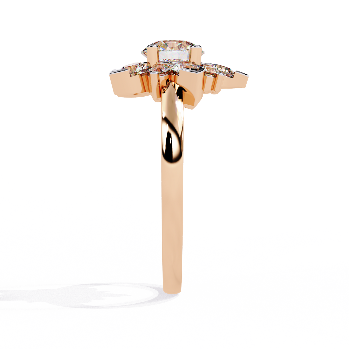Etoile Bloom – Lab Diamond Cluster Flower Ring in 14K Gold