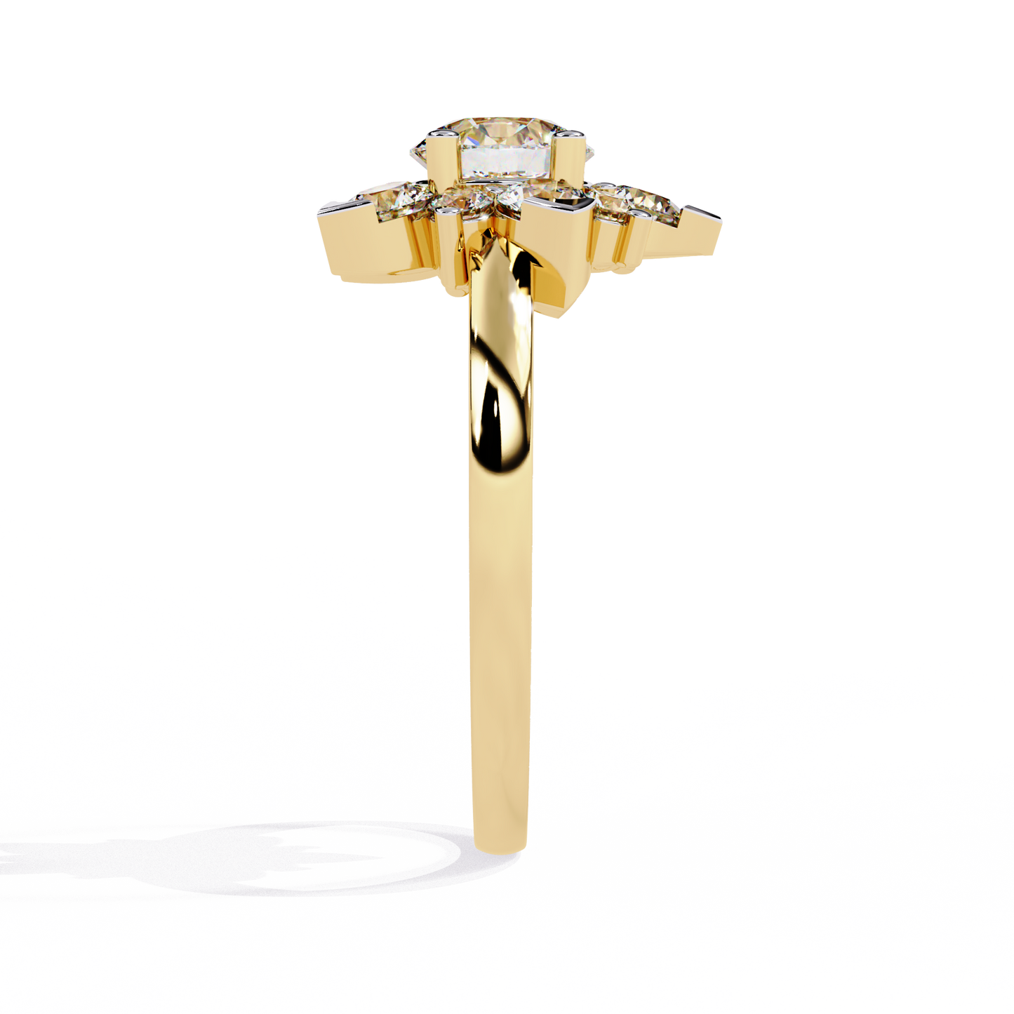 Etoile Bloom – Lab Diamond Cluster Flower Ring in 14K Gold
