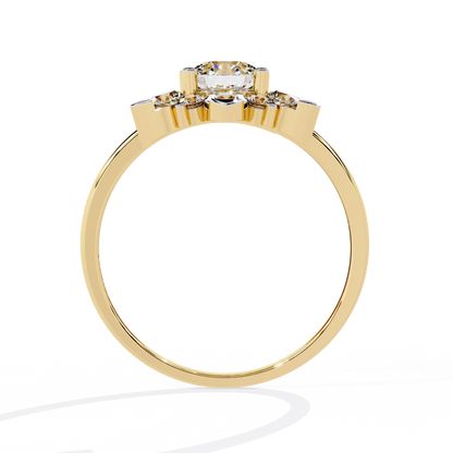 Etoile Bloom – Lab Diamond Cluster Flower Ring in 14K Gold