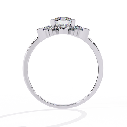 Etoile Bloom – Lab Diamond Cluster Flower Ring in 14K Gold